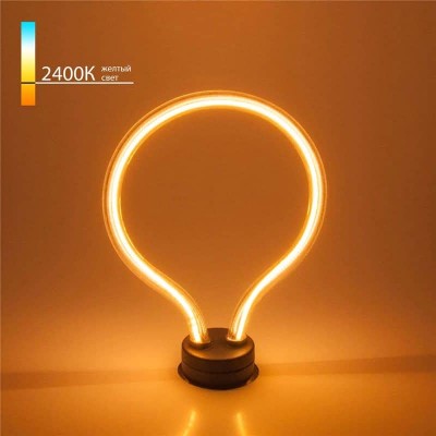 Лампа светодиодная филаментная Elektrostandard E27 4W 2400K прозрачная 4690389136061 - изображение 2 Лампа светодиодная филаментная Elektrostandard E27 4W 2400K прозрачная 4690389136061 - изображение 2