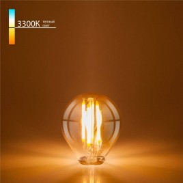 Лампа светодиодная филаментная Elektrostandard E27 6W 3300K прозрачная 4690389173240