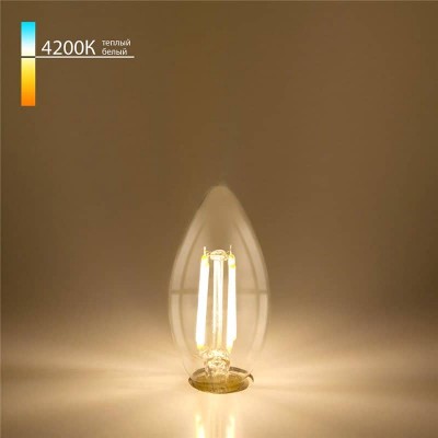 Лампа светодиодная филаментная Elektrostandard BLE1426 E14 9W 4200K прозрачная 4690389151255 - изображение 3 Лампа светодиодная филаментная Elektrostandard BLE1426 E14 9W 4200K прозрачная 4690389151255 - изображение 3