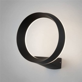 Уличный настенный светодиодный светильник Elektrostandard Ring 1710 Techno Led черный 4690389175985