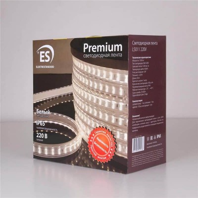 Светодиодная влагозащищенная лента Elektrostandard 18W/m 180LED/m 2835SMD белый 50M 4690389125478 - изображение 4 Светодиодная влагозащищенная лента Elektrostandard 18W/m 180LED/m 2835SMD белый 50M 4690389125478 - изображение 4