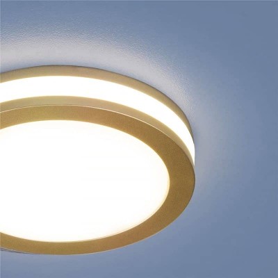 Встраиваемый светодиодный светильник Elektrostandard DSKR80 5W 4200K SGD золото матовый 4690389041303 - изображение 3 Встраиваемый светодиодный светильник Elektrostandard DSKR80 5W 4200K SGD золото матовый 4690389041303 - изображение 3