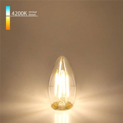 Лампа светодиодная филаментная Elektrostandard E27 7W 4200K прозрачная 4690389041501 - изображение 2 Лампа светодиодная филаментная Elektrostandard E27 7W 4200K прозрачная 4690389041501 - изображение 2