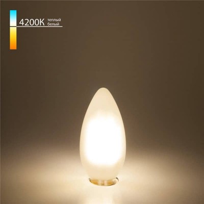 Лампа светодиодная филаментная Elektrostandard E14 7W 4200K матовая 4690389041419 - изображение 2 Лампа светодиодная филаментная Elektrostandard E14 7W 4200K матовая 4690389041419 - изображение 2