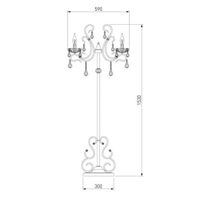 Торшер Eurosvet 12205/3F белый Strotskis - изображение 2 Торшер Eurosvet 12205/3F белый Strotskis - изображение 2