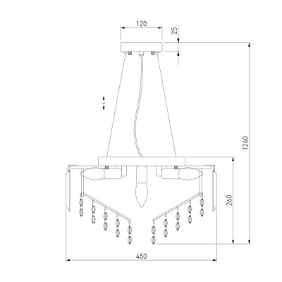 Подвесная люстра Eurosvet Torreta 10105/5 хром/прозрачный хрусталь Strotskis - изображение 5 Подвесная люстра Eurosvet Torreta 10105/5 хром/прозрачный хрусталь Strotskis - изображение 5