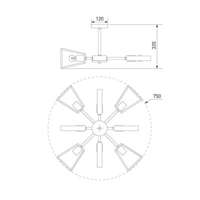 Потолочная люстра Eurosvet 70056/8 кофе - изображение 2 Потолочная люстра Eurosvet 70056/8 кофе - изображение 2