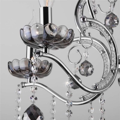 Подвесная люстра Eurosvet Brezza 10107/5 хром/дымчатый хрусталь Strotskis - изображение 3 Подвесная люстра Eurosvet Brezza 10107/5 хром/дымчатый хрусталь Strotskis - изображение 3