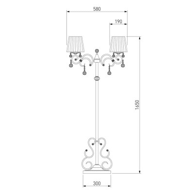 Торшер Eurosvet 12075/3F белый Strotskis - изображение 2 Торшер Eurosvet 12075/3F белый Strotskis - изображение 2