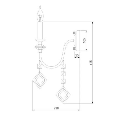 Бра Eurosvet Telao 10120/1 хром/дымчатый хрусталь Strotskis - изображение 2 Бра Eurosvet Telao 10120/1 хром/дымчатый хрусталь Strotskis - изображение 2