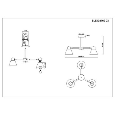 Потолочная люстра Evoluce Buve SLE103702-03 - изображение 2 Потолочная люстра Evoluce Buve SLE103702-03 - изображение 2