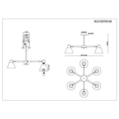 Потолочная люстра Evoluce Buve SLE103702-06 - изображение 2 Потолочная люстра Evoluce Buve SLE103702-06 - изображение 2