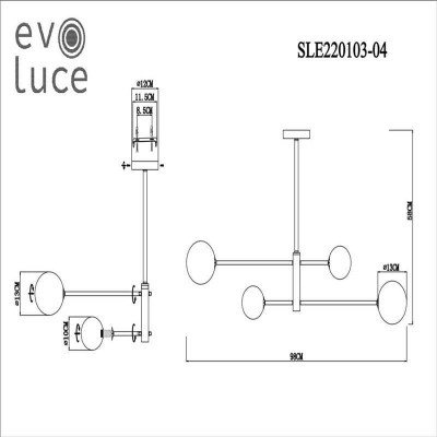 Подвесная люстра Evoluce Arcola SLE220103-04 - изображение 2 Подвесная люстра Evoluce Arcola SLE220103-04 - изображение 2