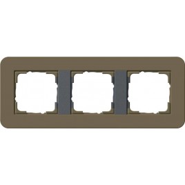 Рамка 3-постовая Gira E3 дымчатый/антрацит 0213426
