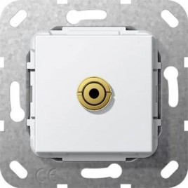 Розетка Minijack Gira System 55 чисто-белый глянцевый 564803