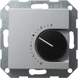 Термостат Gira System 55 помещения алюминий 039726