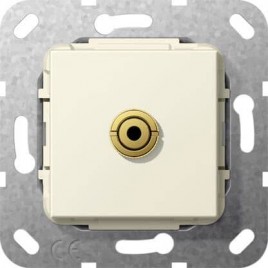 Розетка Minijack Gira System 55 кремовый глянцевый 564801