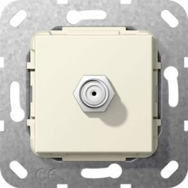 Розетка SAT-F Gira System 55 кремовый глянцевый 565001