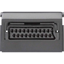 Розетка Scart/Euro-AV Gira System 55 черный 009300