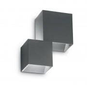 Уличный настенный светодиодный светильник Ideal Lux Rubik Ap2 Antracite 4000K 187341