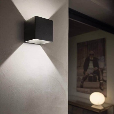 Уличный настенный светодиодный светильник Ideal Lux Rubik Ap1 Nero 4000K 142302 - изображение 2 Уличный настенный светодиодный светильник Ideal Lux Rubik Ap1 Nero 4000K 142302 - изображение 2