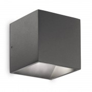 Уличный настенный светодиодный светильник Ideal Lux Rubik Ap1 Antracite 4000K 149738