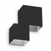 Уличный настенный светодиодный светильник Ideal Lux Rubik Ap2 Nero 4000K 180045