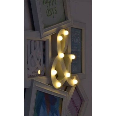 Фоторамка Innova PI09959 Ф/рамка 5 фото, 3x 10*15cm, 2x 10*10cm Maggiore LED, белый, пластик (12/144) Б0037329 - изображение 2 Фоторамка Innova PI09959 Ф/рамка 5 фото, 3x 10*15cm, 2x 10*10cm Maggiore LED, белый, пластик (12/144) Б0037329 - изображение 2