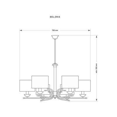 Подвесная люстра Kutek Mood Bolt BOL-ZW-6 (N) - изображение 3 Подвесная люстра Kutek Mood Bolt BOL-ZW-6 (N) - изображение 3