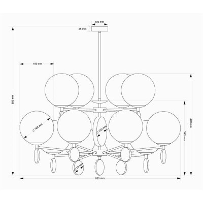 Подвесная люстра Kutek Dimaro DIM-ZW-8+4(Z) - изображение 2 Подвесная люстра Kutek Dimaro DIM-ZW-8+4(Z) - изображение 2