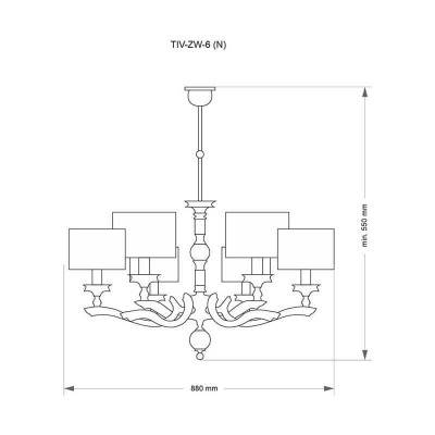 Подвесная люстра Kutek Mood Tivoli TIV-ZW-6 (N) - изображение 3 Подвесная люстра Kutek Mood Tivoli TIV-ZW-6 (N) - изображение 3