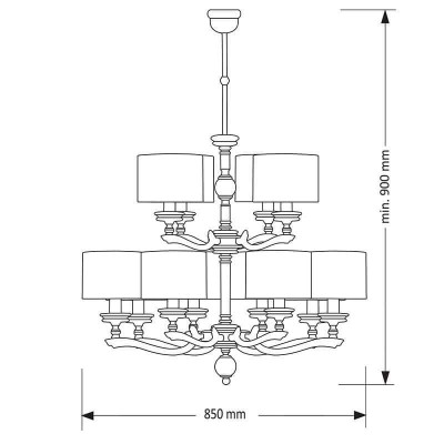 Подвесная люстра Kutek Mood Tivoli TIV-ZW-8+4 (N) - изображение 3 Подвесная люстра Kutek Mood Tivoli TIV-ZW-8+4 (N) - изображение 3