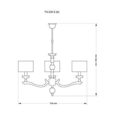 Подвесная люстра Kutek Mood Tivoli TIV-ZW-3 (N) - изображение 3 Подвесная люстра Kutek Mood Tivoli TIV-ZW-3 (N) - изображение 3