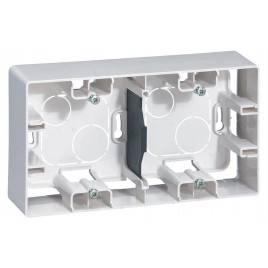 Коробка для накладного монтажа 2-постовая Legrand Etika белая 672530