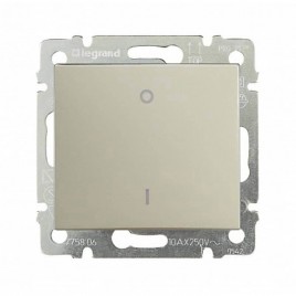 Выключатель одноклавишный двухполюсный Legrand Valena 16A 250V слоновая кость 774104