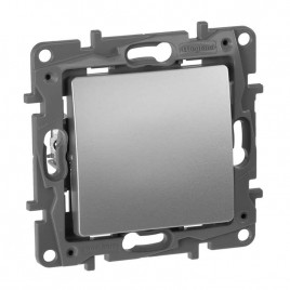 Переключатель одноклавишный Legrand Etika 10A 250V алюминий 672405