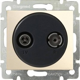 Розетка TV-R оконечная Legrand Valena слоновая кость 774333