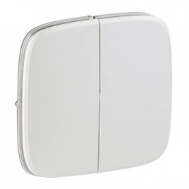 Лицевая панель Legrand Valena Allure выключателя двухклавишного жемчуг 755029