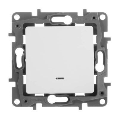 Переключатель одноклавишный Legrand Etika с подсветкой 10A 250V белый 672215 - изображение 2 Переключатель одноклавишный Legrand Etika с подсветкой 10A 250V белый 672215 - изображение 2
