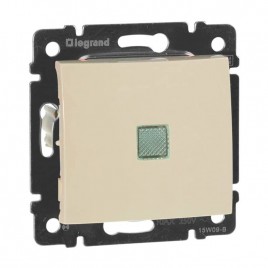 Переключатель одноклавишный Legrand Valena 10A 250V с подсветкой слоновая кость 774310