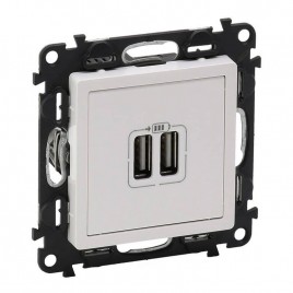 Розетка USB двойная Legrand Valena Life 240V/5V 1500mA белая 753412