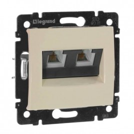 Розетка телефонная 2хRJ11 Legrand Valena слоновая кость 774339