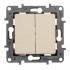Выключатель двухклавишный Legrand Etika 10A 250V слоновая кость 672302 - изображение 2 Выключатель двухклавишный Legrand Etika 10A 250V слоновая кость 672302 - изображение 2