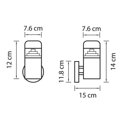 Уличный настенный светодиодный светильник Lightstar Raggio 376615 - изображение 2 Уличный настенный светодиодный светильник Lightstar Raggio 376615 - изображение 2
