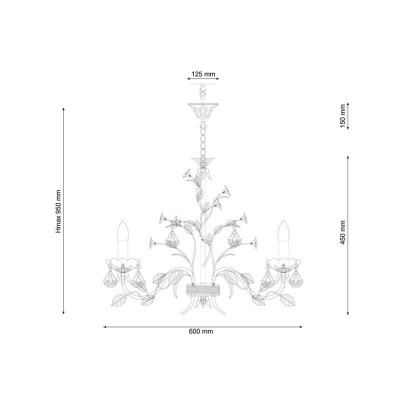 Подвесная люстра Lucia Tucci Fiori Di Rose 1770.6 - изображение 3 Подвесная люстра Lucia Tucci Fiori Di Rose 1770.6 - изображение 3