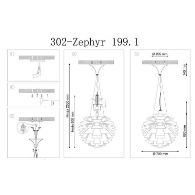 Подвесной светильник Lucia Tucci Zephyr 199.1 D720 Alluminio - изображение 2 Подвесной светильник Lucia Tucci Zephyr 199.1 D720 Alluminio - изображение 2