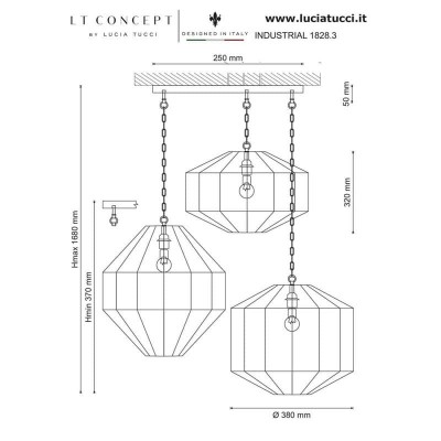 Подвесная люстра Lucia Tucci Industrial 1828.3 - изображение 2 Подвесная люстра Lucia Tucci Industrial 1828.3 - изображение 2