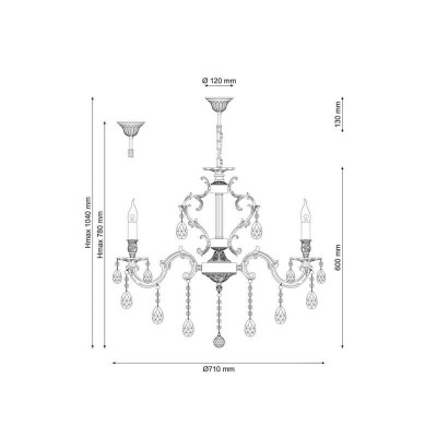 Подвесная люстра Lucia Tucci Barletta 1730.8 Cream White - изображение 2 Подвесная люстра Lucia Tucci Barletta 1730.8 Cream White - изображение 2