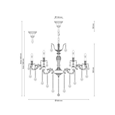 Подвесная люстра Lucia Tucci Barletta 122.12.6 Antique - изображение 2 Подвесная люстра Lucia Tucci Barletta 122.12.6 Antique - изображение 2