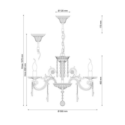 Подвесная люстра Lucia Tucci Napoli 148.5 White Antique - изображение 3 Подвесная люстра Lucia Tucci Napoli 148.5 White Antique - изображение 3